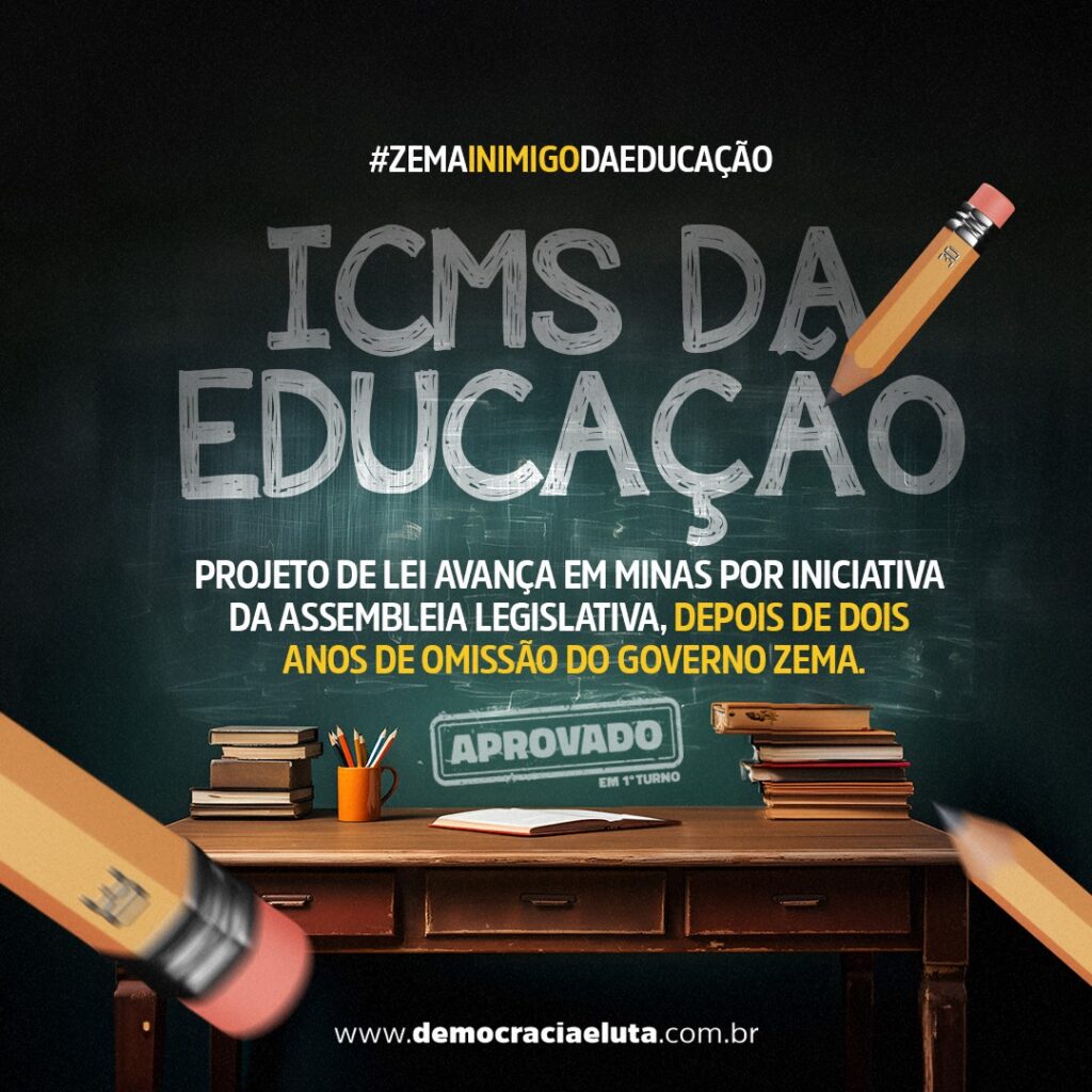 ICMS da Educação é aprovado em primeiro turno na ALMG, mesmo com omissão de Zema