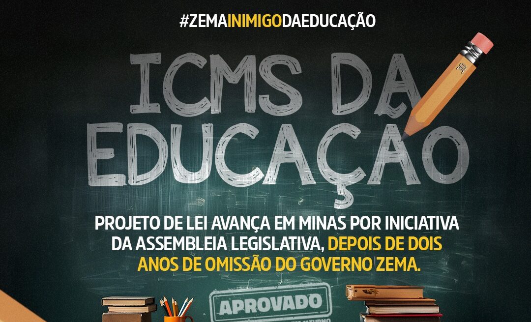 ICMS da Educação é aprovado em primeiro turno na ALMG, mesmo com omissão de Zema